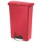 Rubbermaid Commercial Streamline 13-Gallon Front Step Style Resin Step-On Container - Red